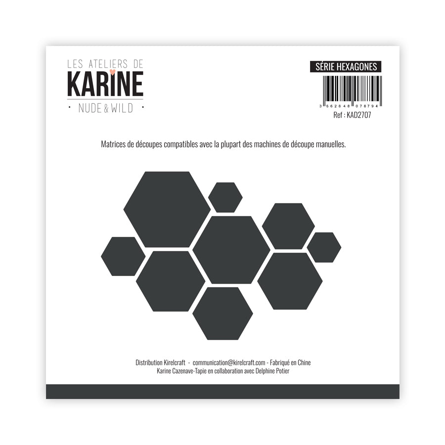 Les Ateliers de Karine - Nude & Wild - Hexagons Die Set