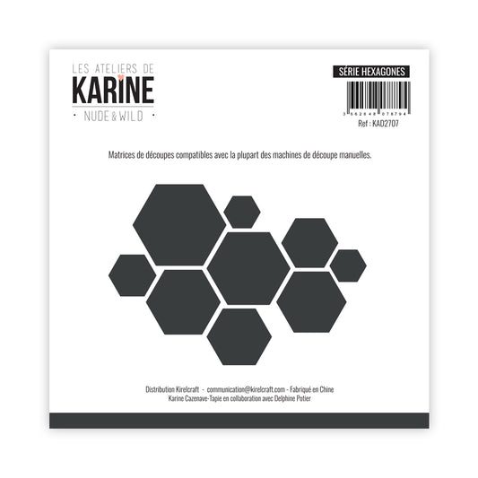 Les Ateliers de Karine - Nude & Wild - Hexagons Die Set