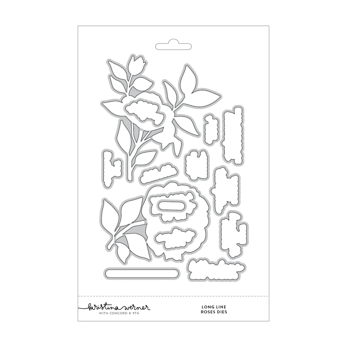 Concord & 9th - Long Line Roses Stamp & Die Bundle by Kristina Werner