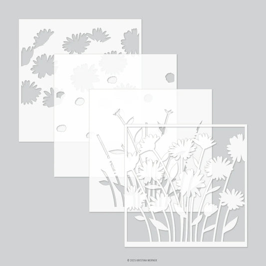 Concord & 9th - Daisy Bouquet Stencil Set by Kristina Werner