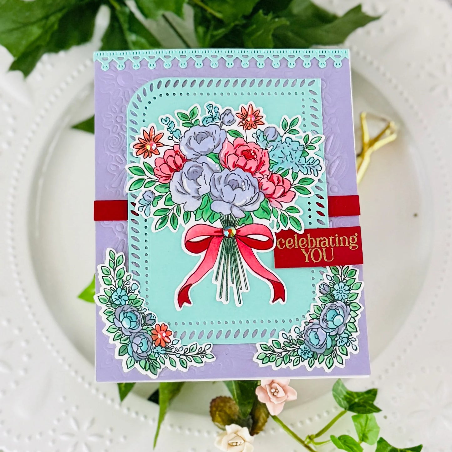 Pinkfresh - Celebrate in Blooms - Stamp & Die Bundle