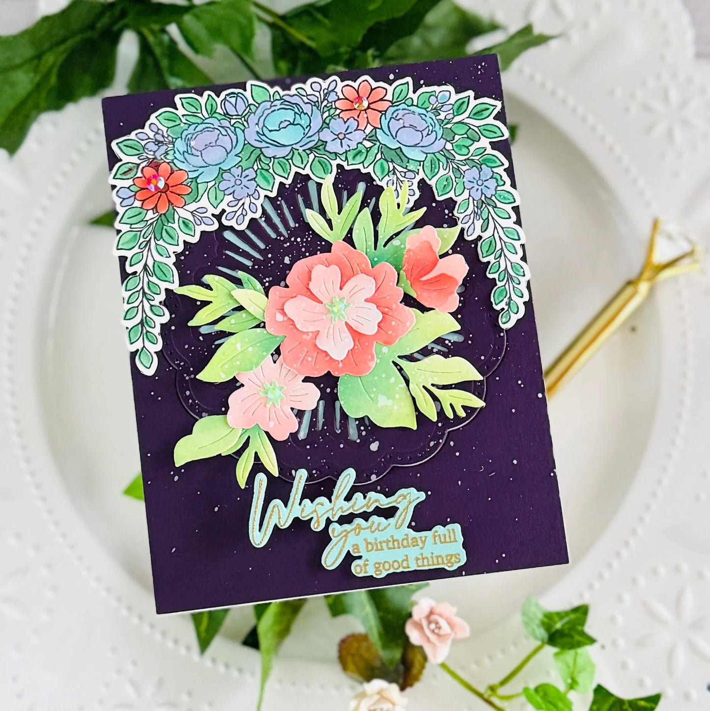 Pinkfresh - Celebrate in Blooms - Stamp & Die Bundle