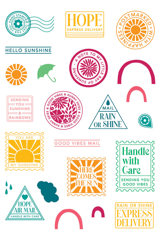 LDRS - Postage Collage - Here Comes the Sun Stamp Set