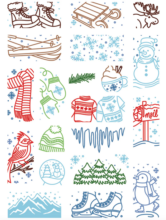 LDRS - Snow Days Puzzle Scenes Stamp Set