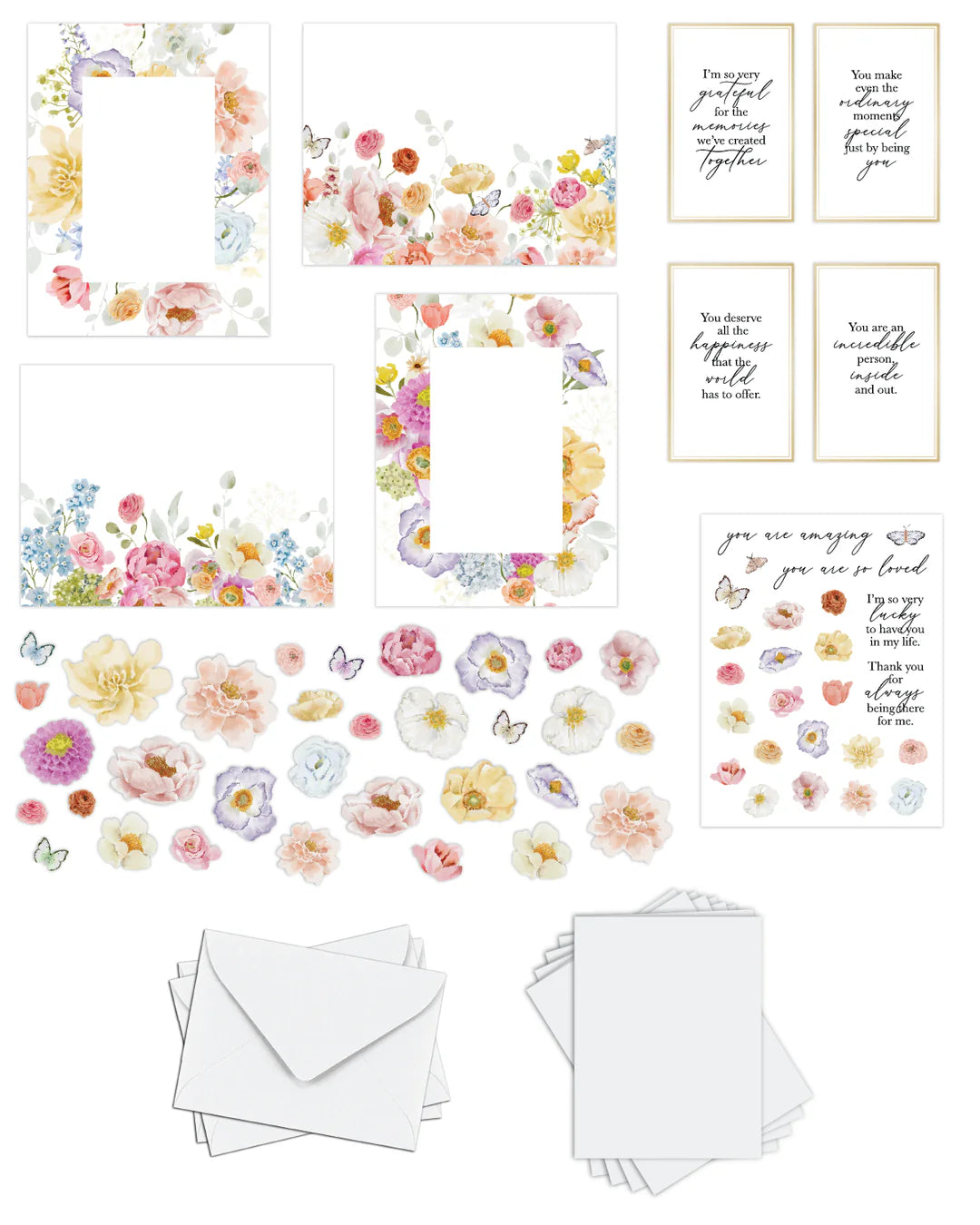 LDRS - Cardmaking Kit - Watercolor Floral Frame