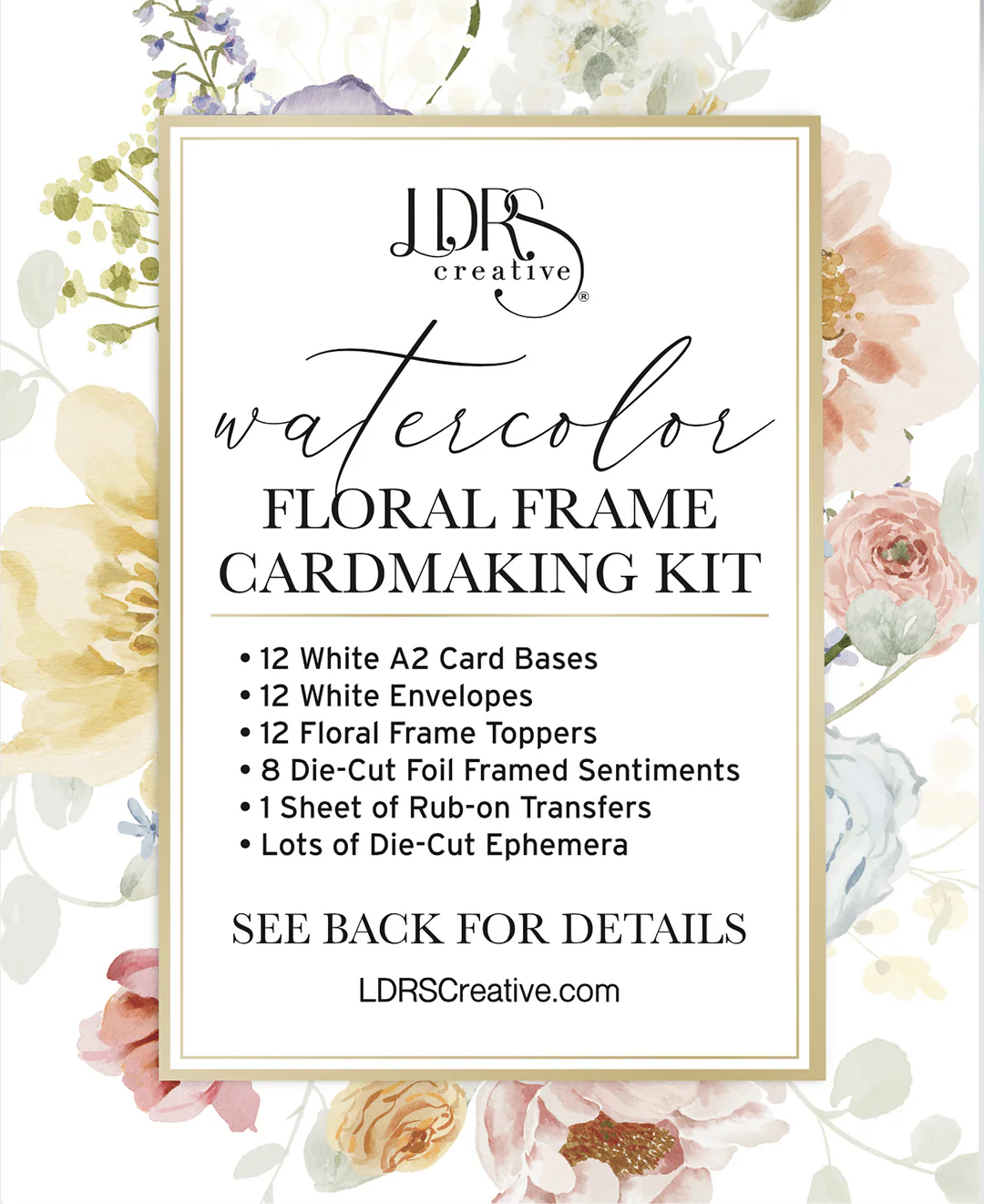 LDRS - Cardmaking Kit - Watercolor Floral Frame