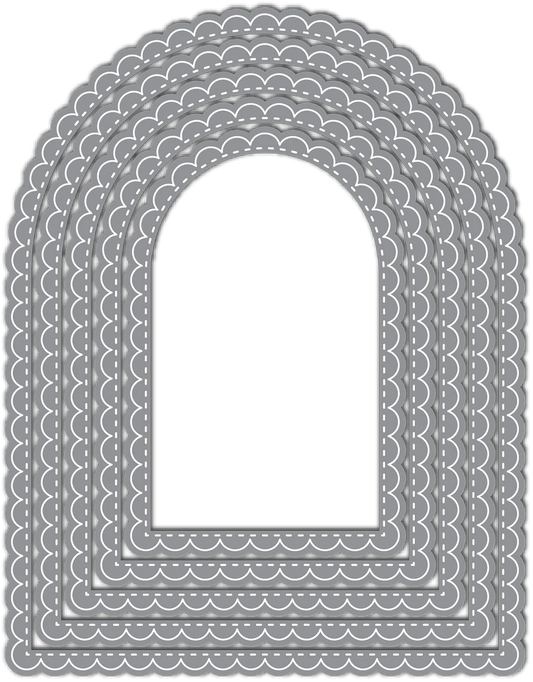 LDRS - Stitched Scallop Arches Die Set