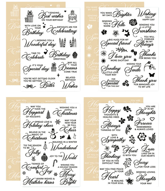 LDRS - Sentimental Rub-On Transfers Bundle 1 - Black & White