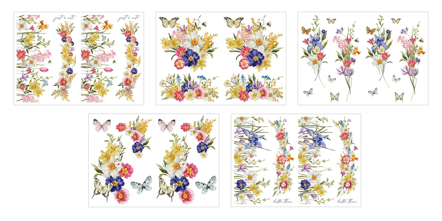 LDRS - AquaInk Transfer Sheets - Brillant Blooms