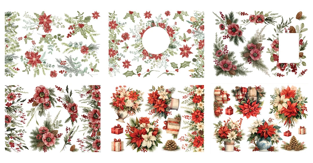LDRS - AquaInk Transfer Sheets - Festive Flora