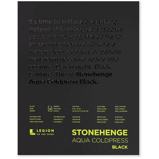 Legion - Stonehenge - Aqua Coldpress: Black - 8x10
