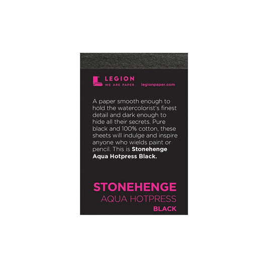 Legion - Stonehenge - Aqua Coldpress: Black - 2.5x3.75
