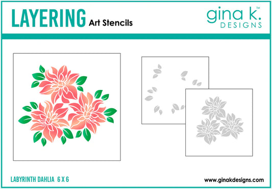 Gina K. - Labyrinth Dahlia Stencil Set