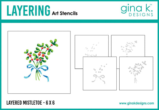 Gina K. - Layered Mistletoe Stencil & Die Bundle