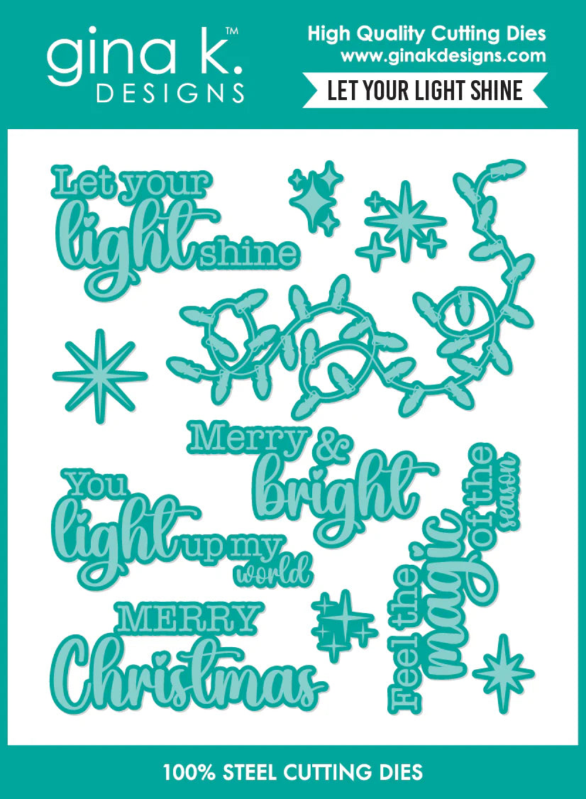 Gina K. - Let Your Light Shine Stamp, Die & Stencil Bundle