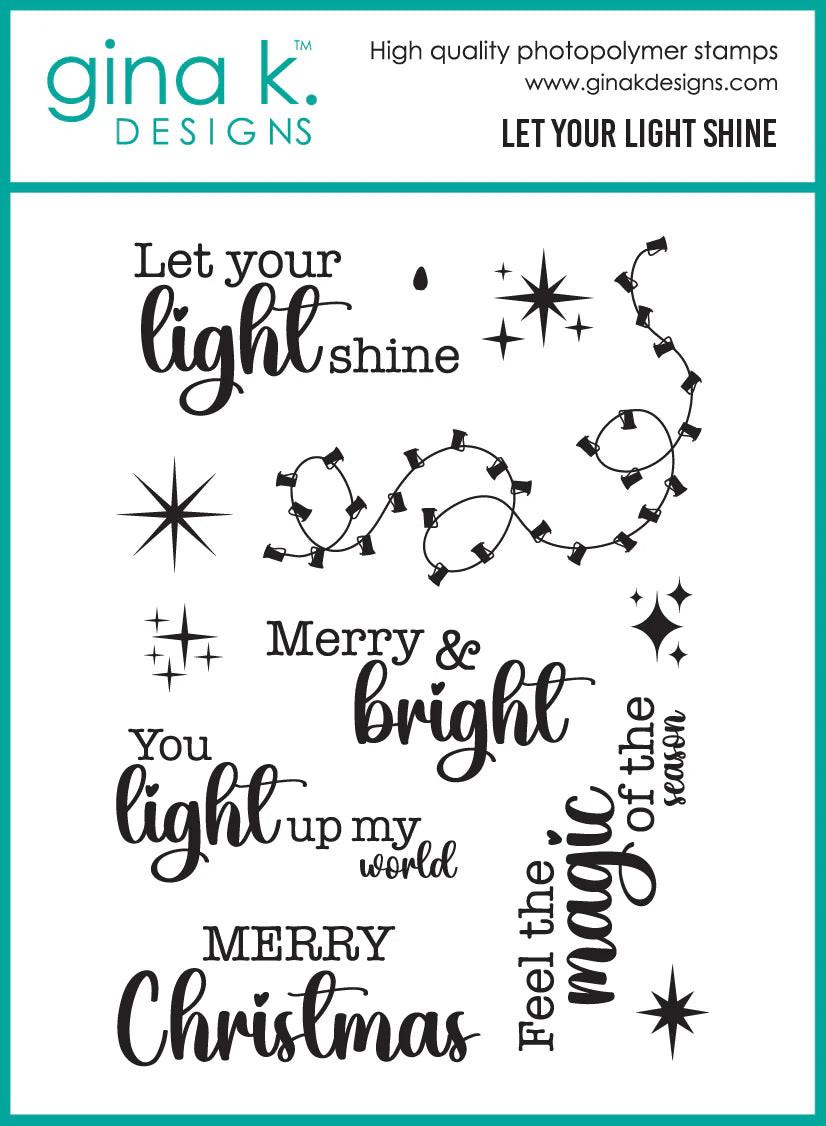 Gina K. - Let Your Light Shine Stamp, Die & Stencil Bundle