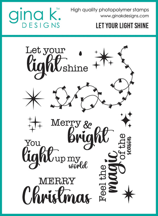 Gina K. - Let Your Light Shine Stamp, Die & Stencil Bundle