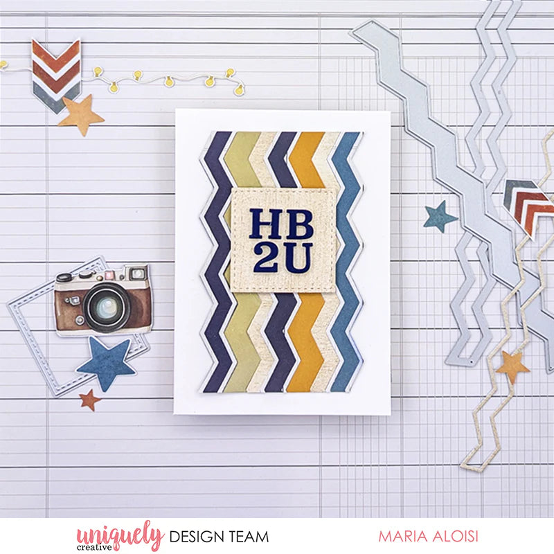 Uniquely Creative - Slimline Chevron Strip Die Set
