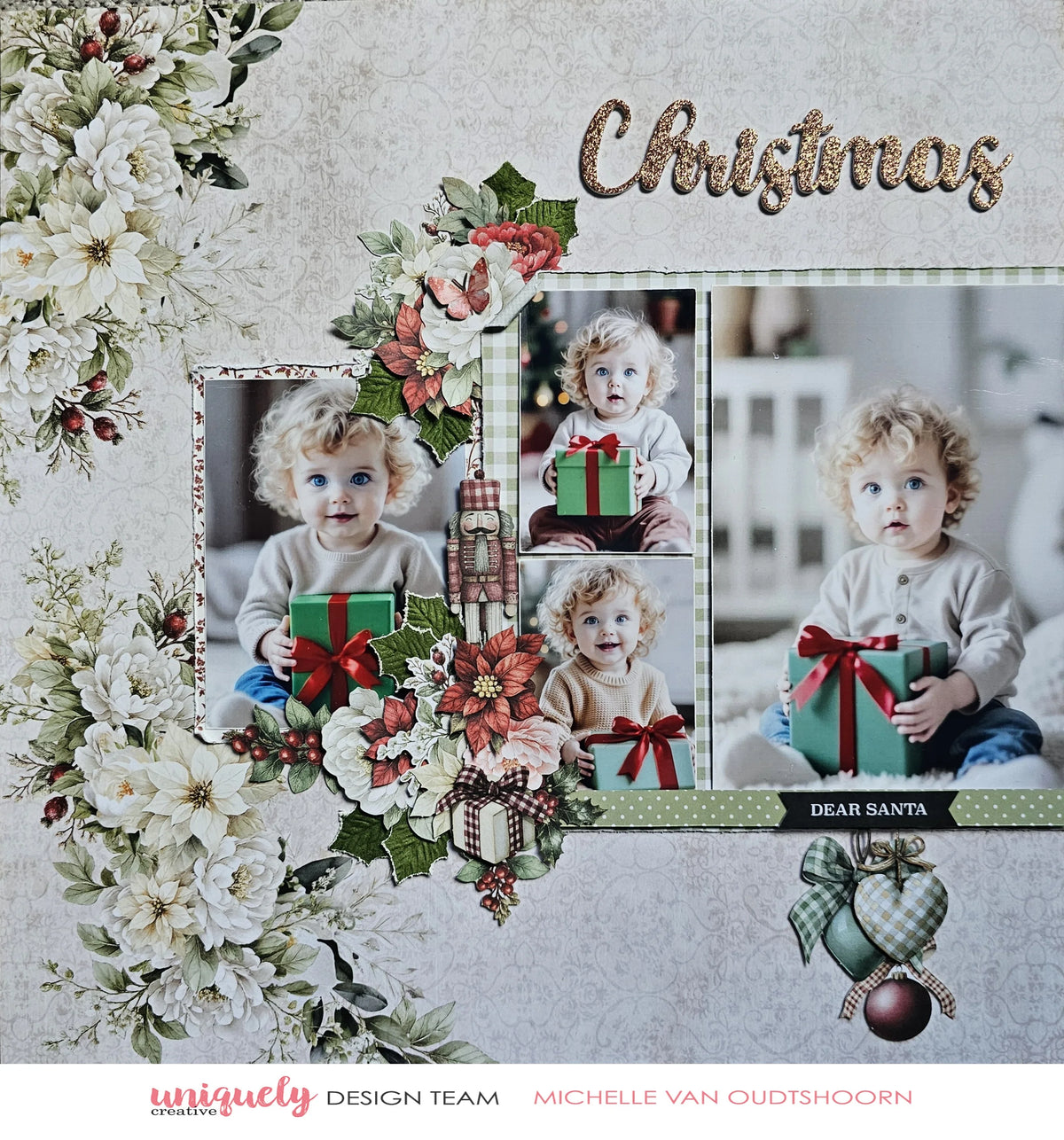 Uniquely Creative - Christmas Keepsake - Glitter Dimensional Stickers