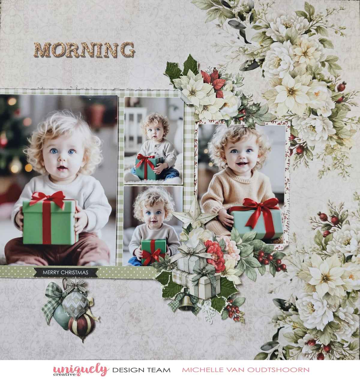 Uniquely Creative - Christmas Keepsake - Glitter Dimensional Stickers
