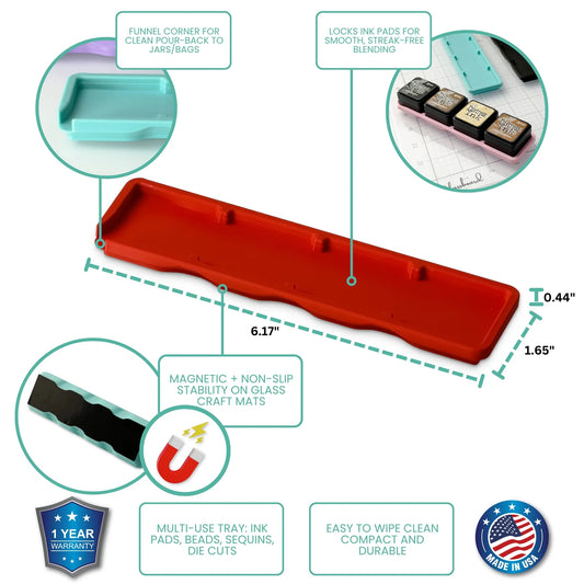 Glassboard Studio - MagInk Quad Tray - Seaside Teal