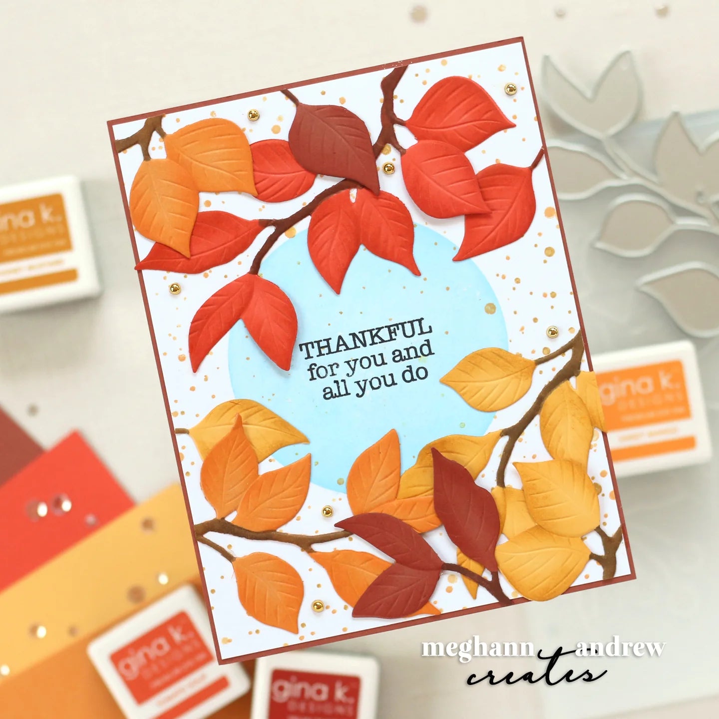 Gina K. - Serene Branches 3D Embossing Folder, Stencil & Die Bundle