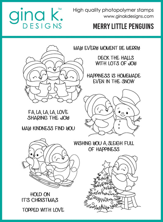 Gina K. - Merry Little Penguins Stamp & Die Bundle