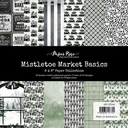 Paper Rose - Mistletoe Market - 6x6 Basics Paper Collection