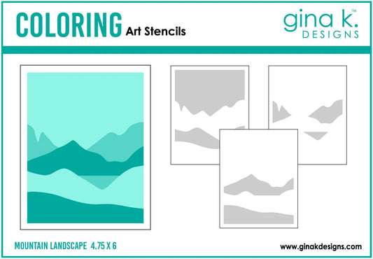 Gina K. - Mountain Landscape Stencil Set