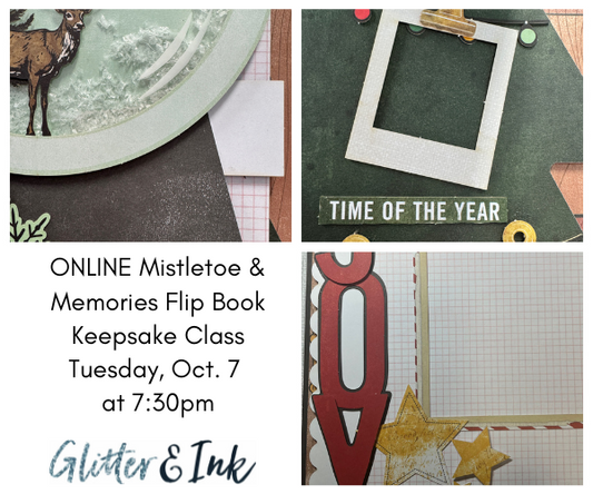 ONLINE CLASS - Mistletoe & Memories Flip Book Keepsake Class