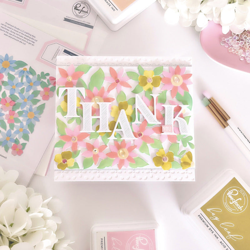 Pinkfresh - Floral Lattice Coverplate Die