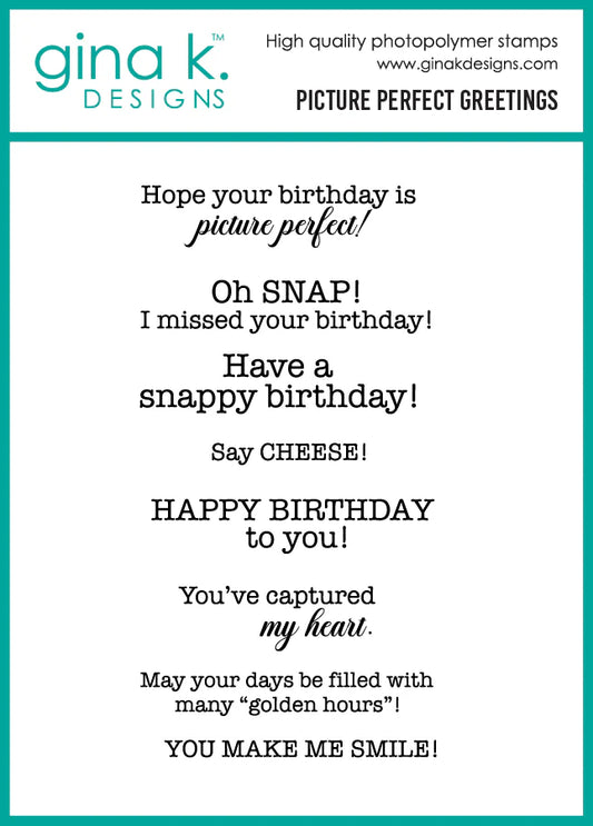 Gina K. - Picture Perfect Greetings Stamp & Die Bundle