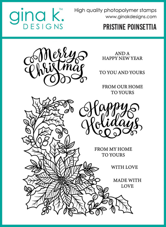 Gina K. - Pristine Poinsettia Stamp & Die Bundle