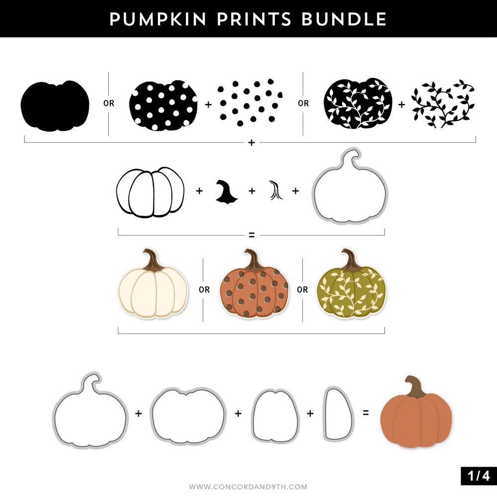 Concord & 9th - Pumpkin Prints Stamp & Die Bundle