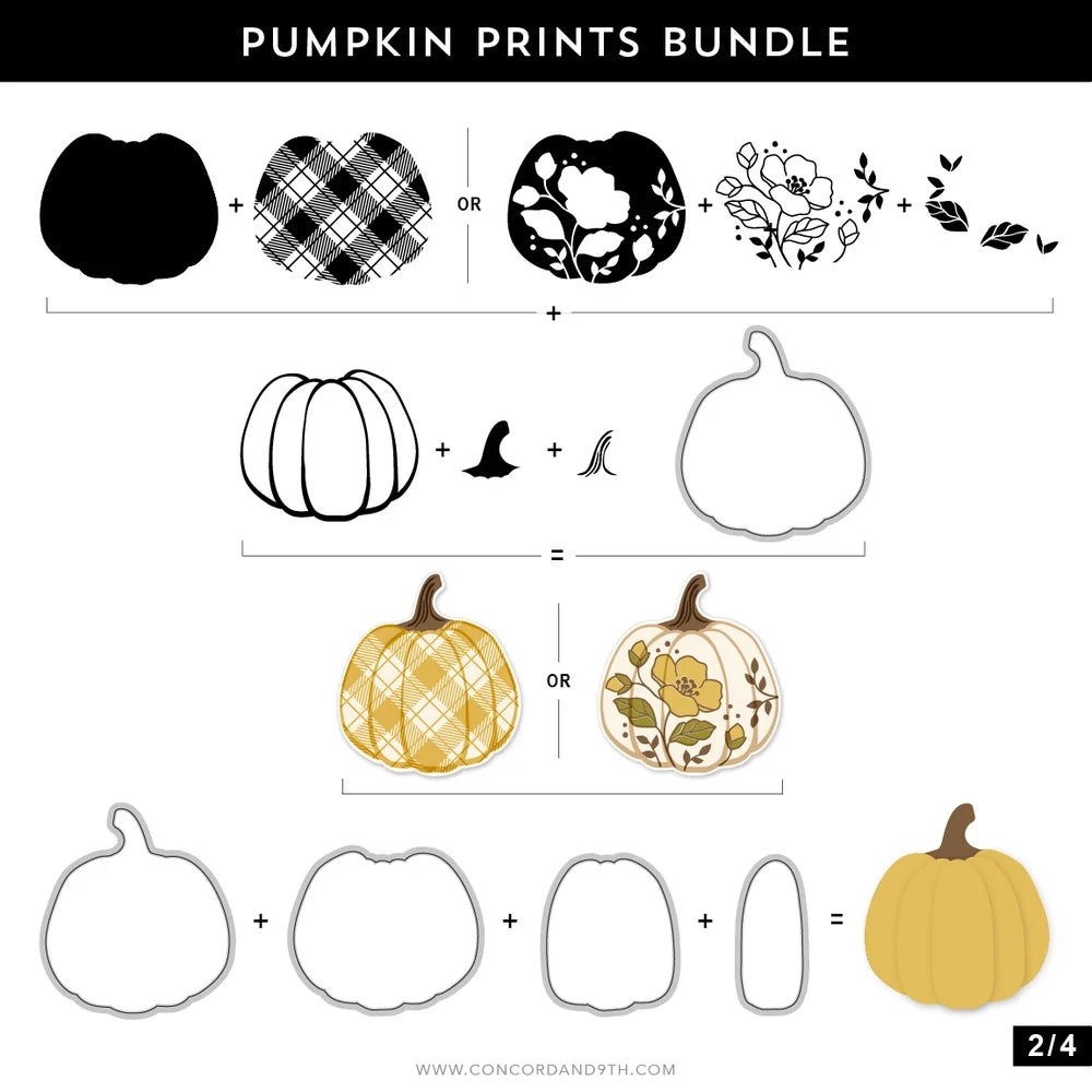Concord & 9th - Pumpkin Prints Stamp & Die Bundle