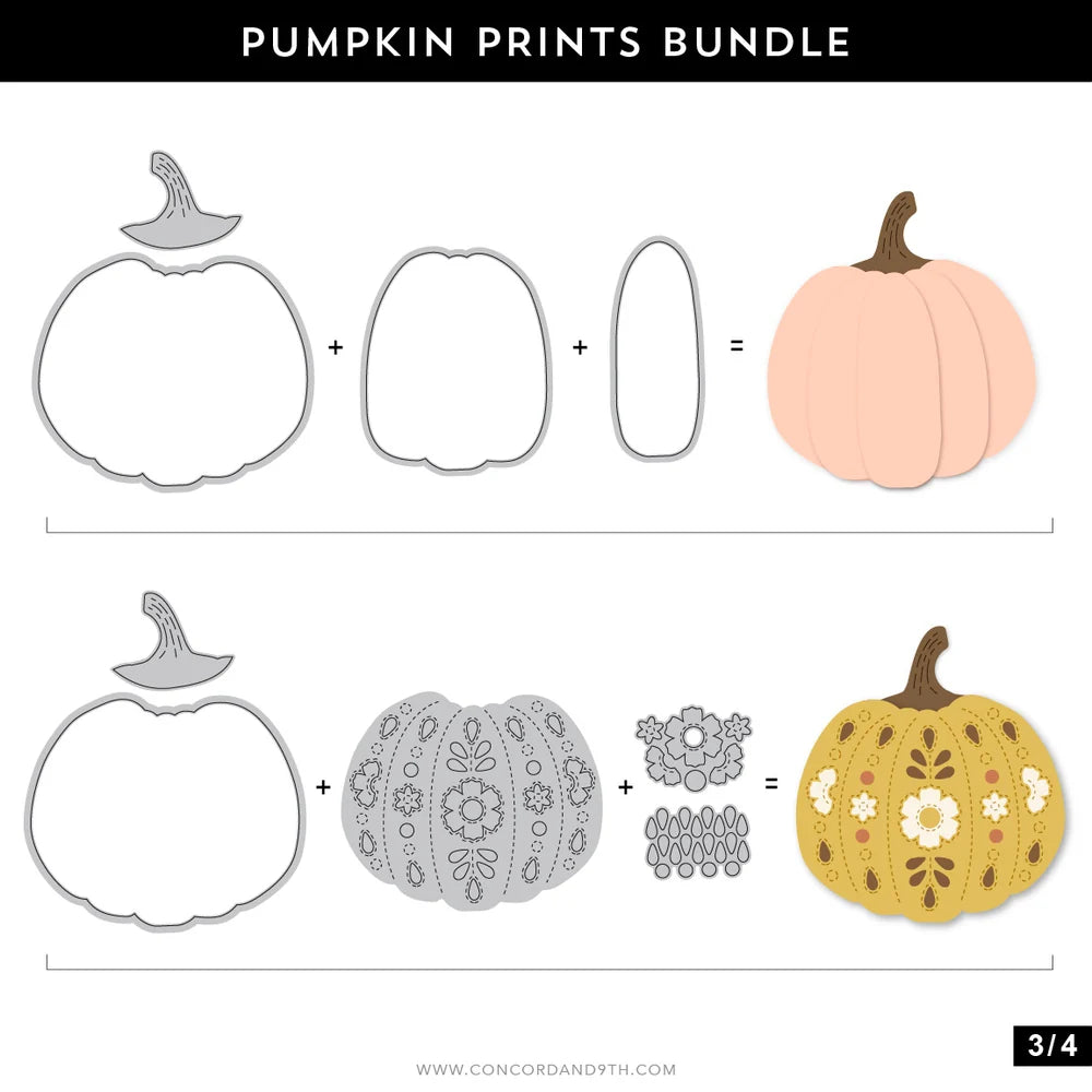 Concord & 9th - Pumpkin Prints Stamp & Die Bundle