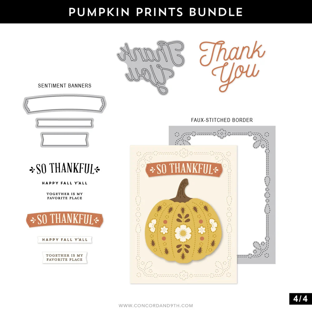 Concord & 9th - Pumpkin Prints Stamp & Die Bundle