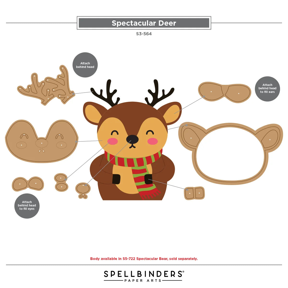 Spellbinders - Spectacular Deer Die Set