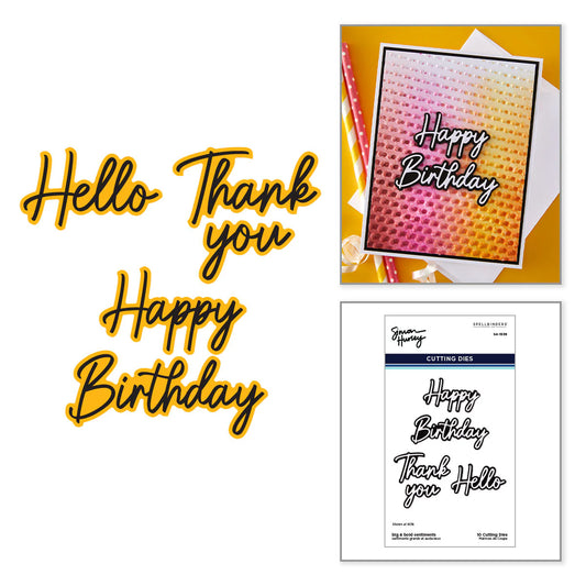 Spellbinders - Big & Bold Sentiments Die Set by Simon Hurley