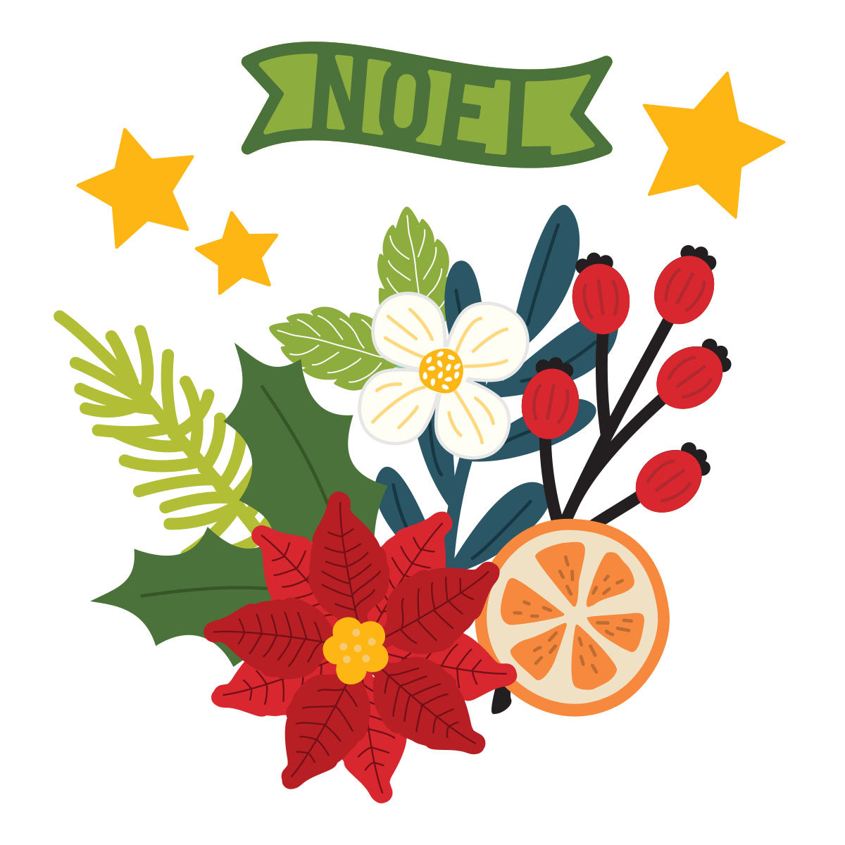 Spellbinders - Festive Floral Mix Die Set