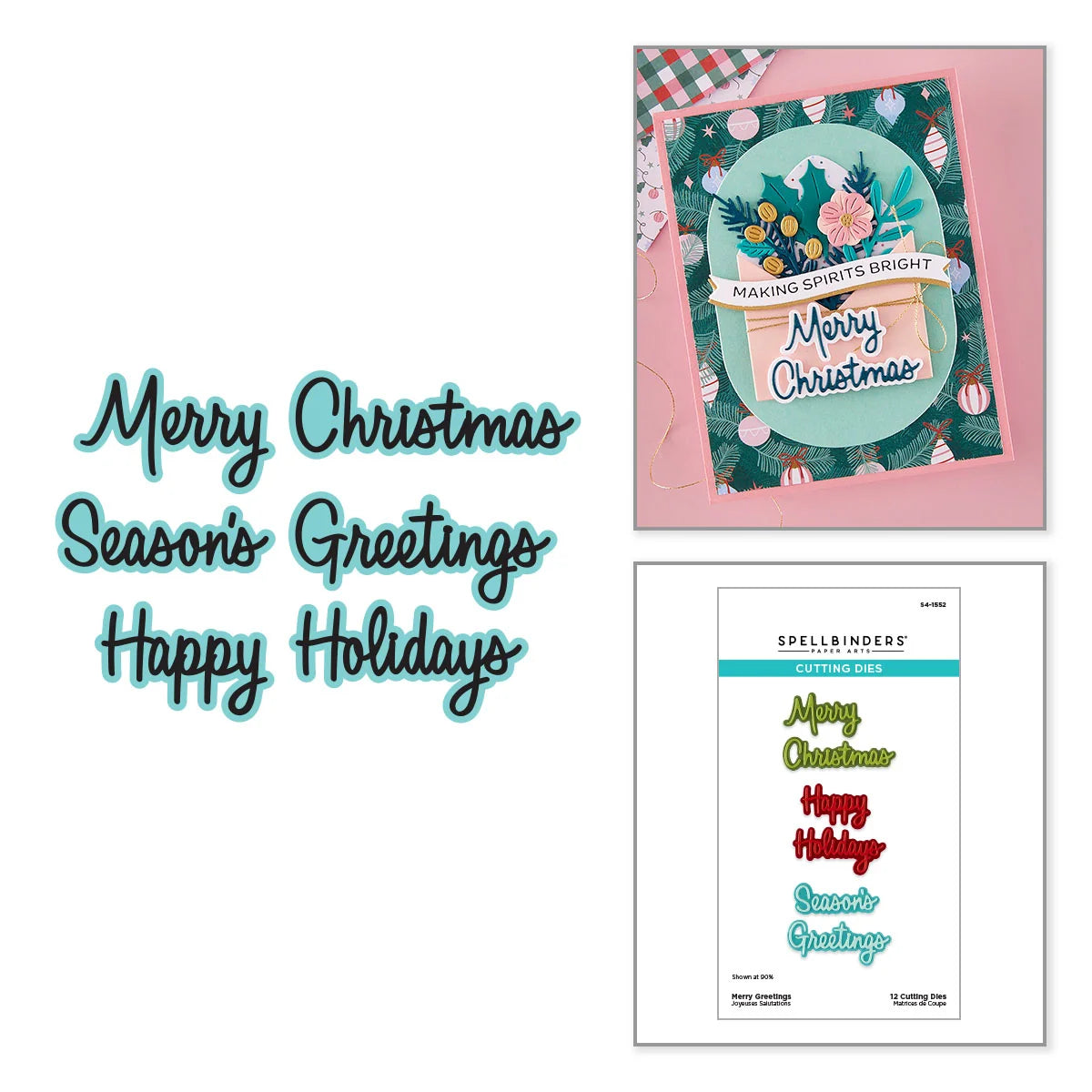 Spellbinders - Merry Greetings Die Set
