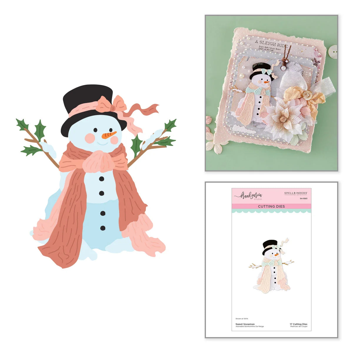 Spellbinders - Sweet Snowman Die Set by Frank Garcia