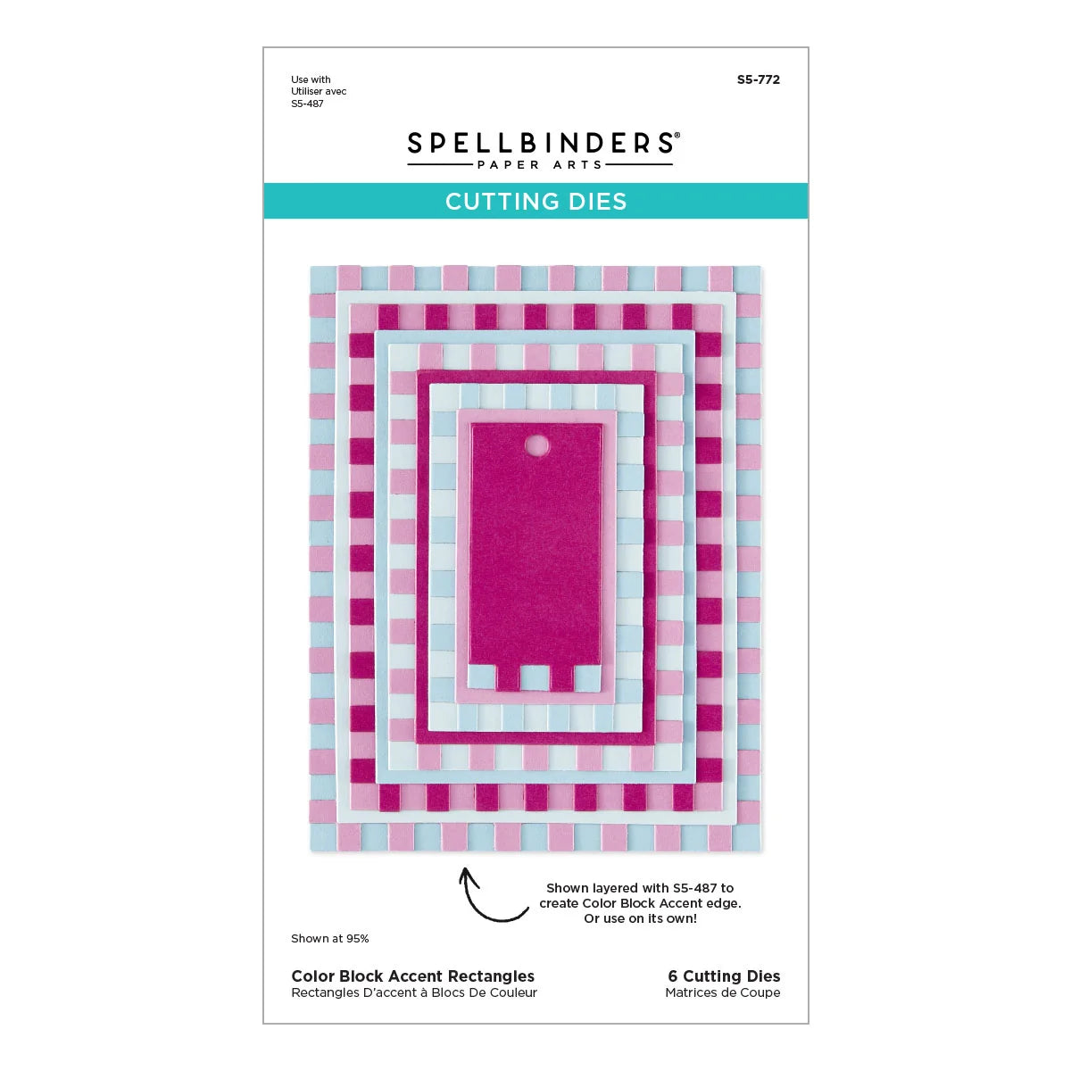Spellbinders - Color Block Accent Rectangles Die Set