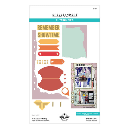 Spellbinders - Torn Edges with Tag Die Set by Esther Glas
