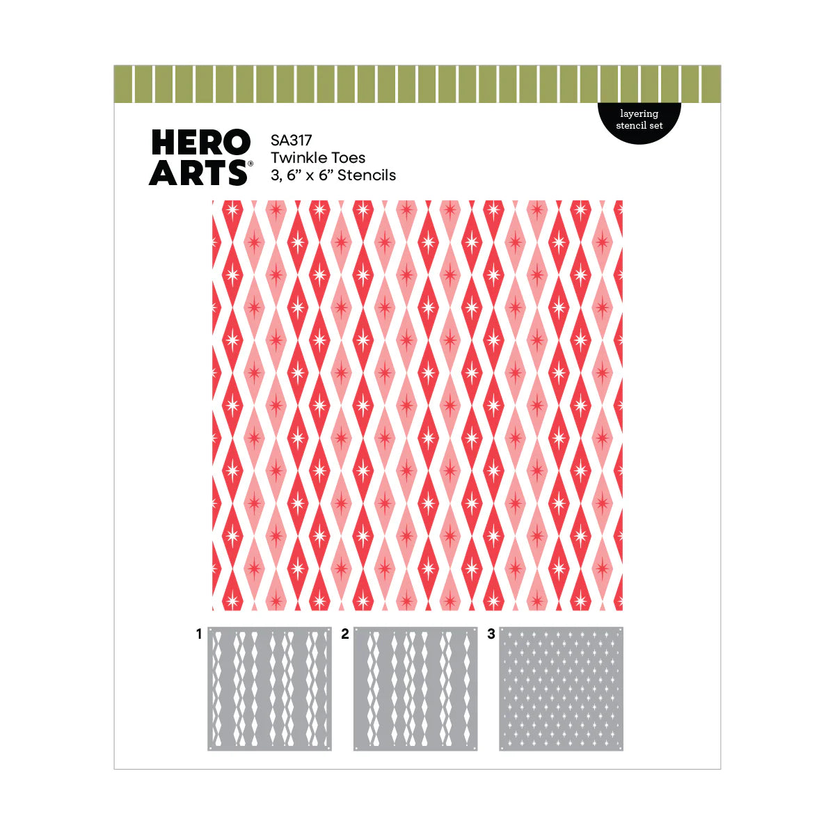 Hero Arts - Twinkle Toes Layering Stencil Set