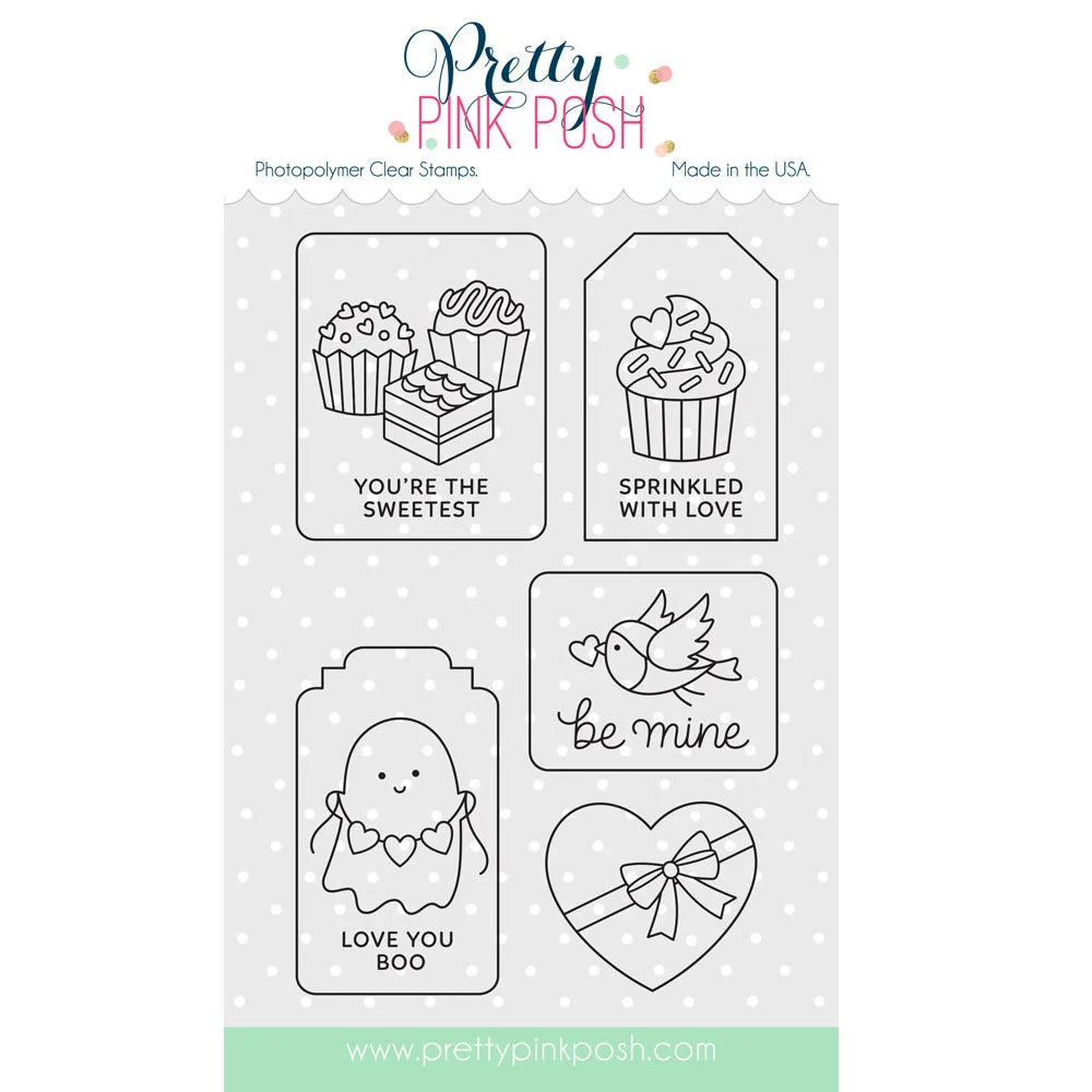 Pretty Pink Posh - Valentine Tags Stamp & Die Bundle