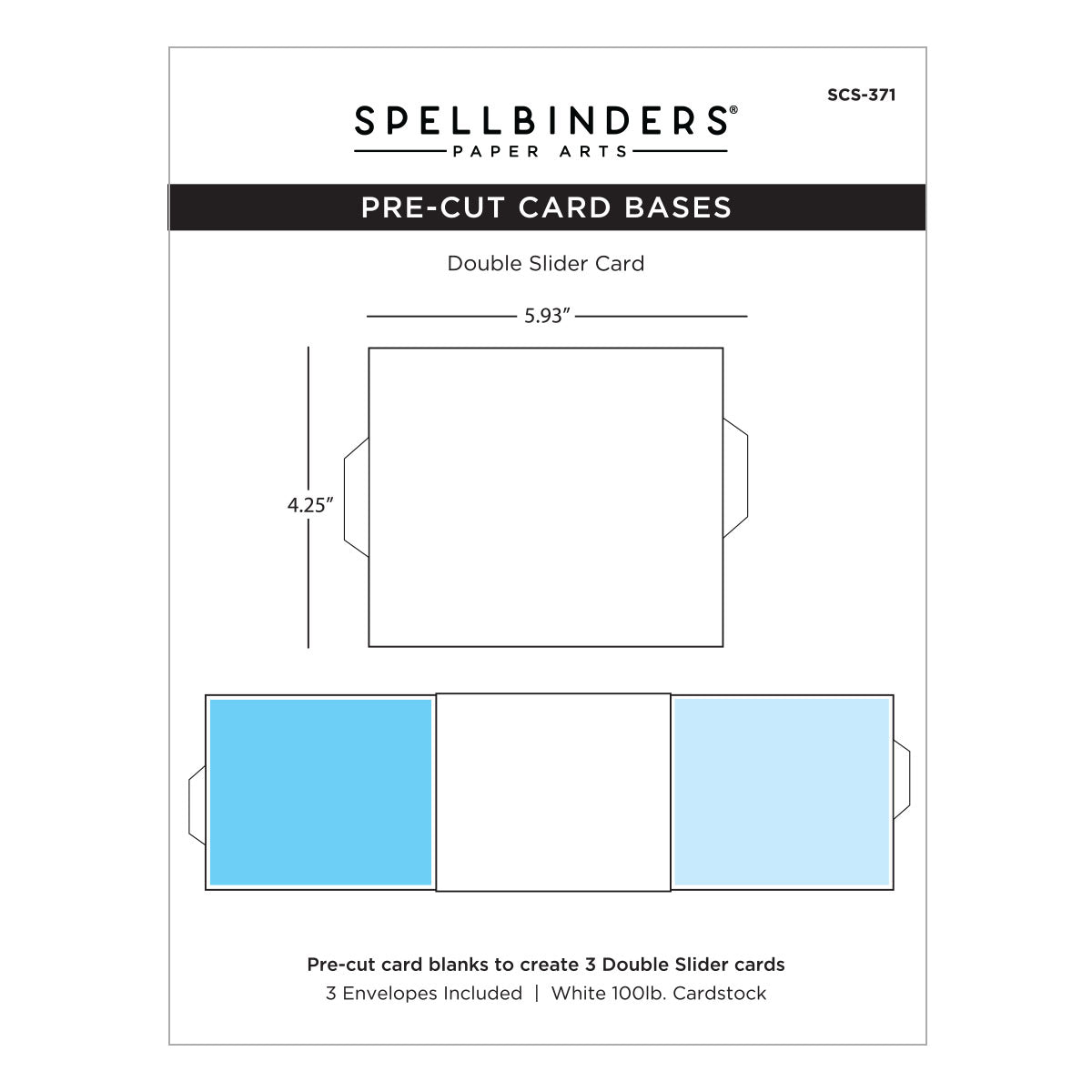 Spellbinders - Pre-Cut Bases - Double Slider Card