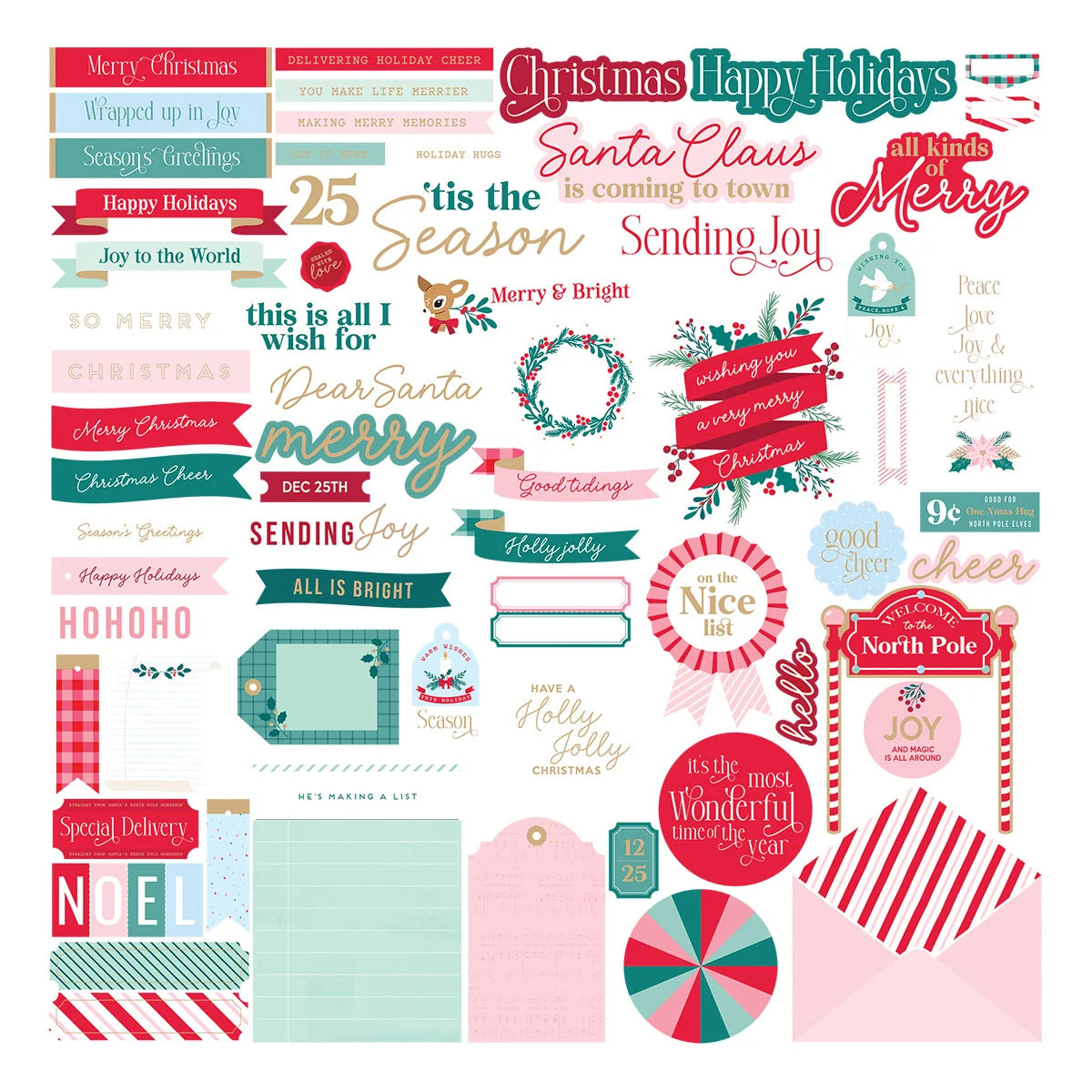 Spellbinders - Dear Santa - Die Cut Sentiments