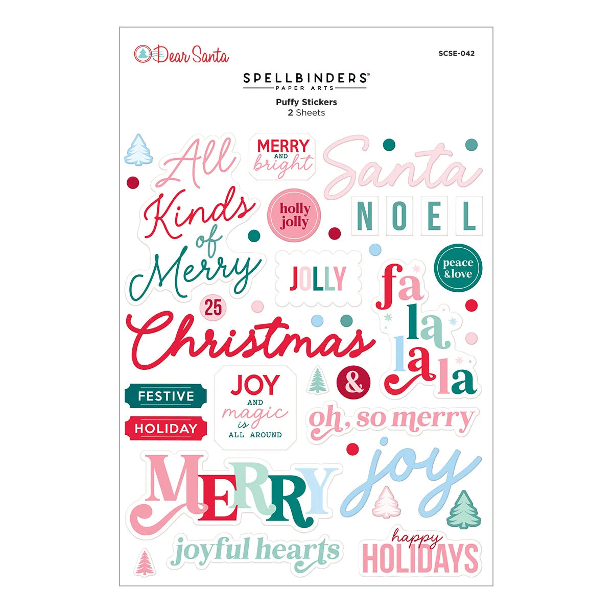 Spellbinders - Dear Santa - Puffy Stickers