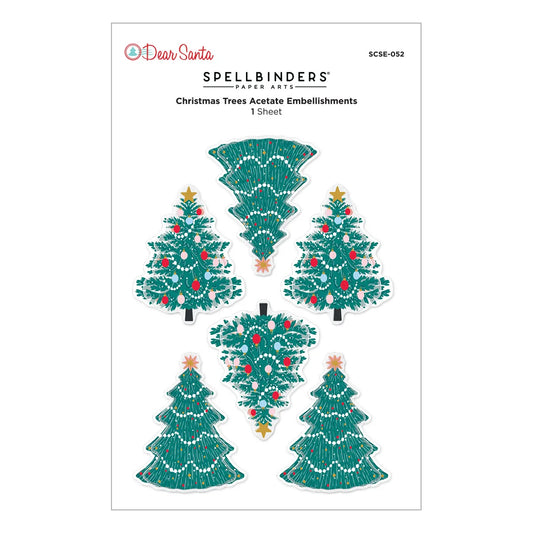 Spellbinders - Dear Santa - Christmas Trees Dimensional Stickers